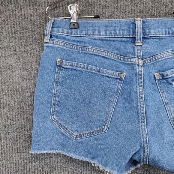 Old Navy Boyfriend Jean Shorts Blue Size 6 5 Pocket Distressed Cotton - Picture 8 of 12